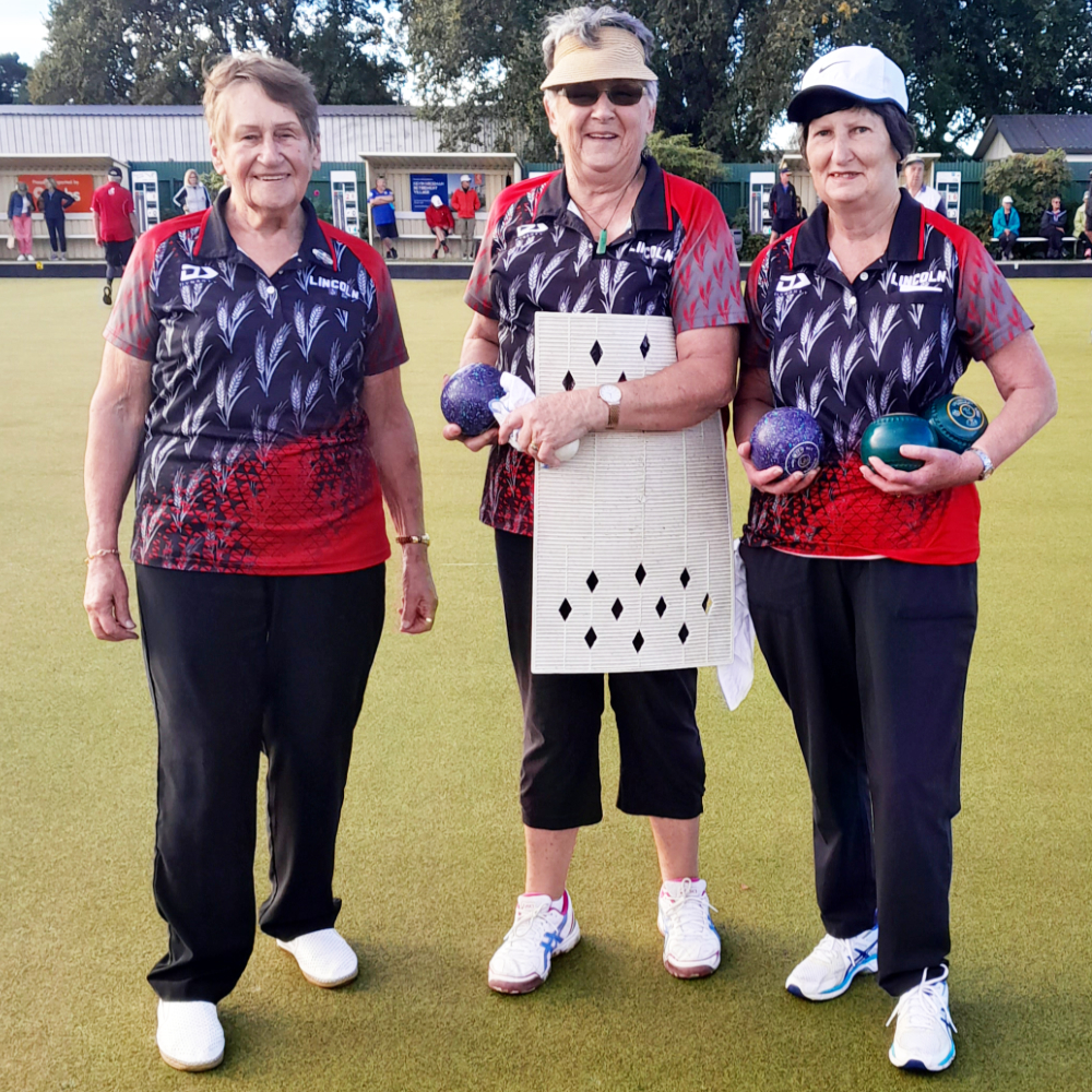 Champion-of-Champions Women's Triples: runners up - Jenny Kelly, June Armstrong and Lois Begg