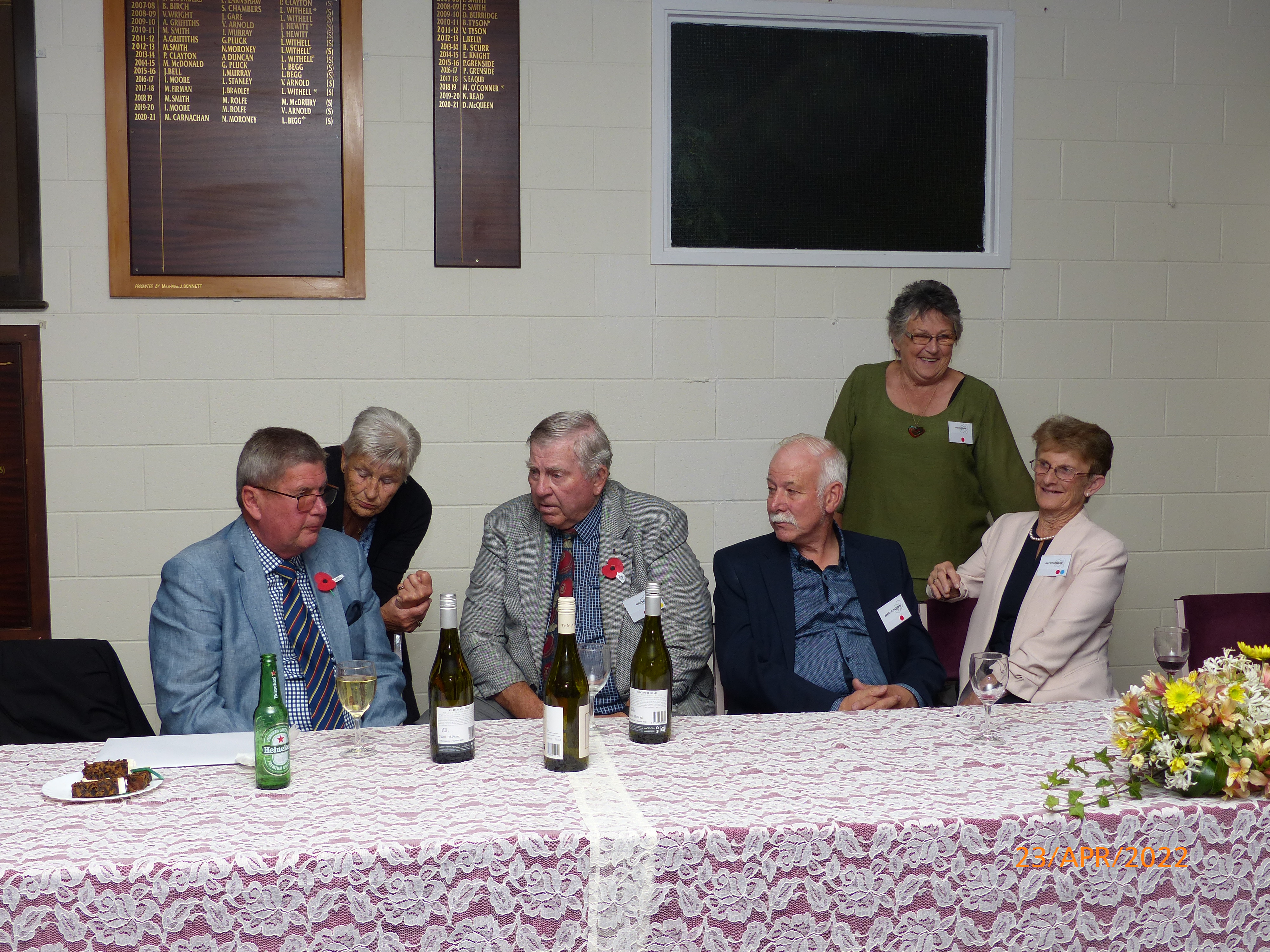Pete Smith, Lyndsey Withell, Wal Scott, Barry Titheridge, June Armstrong and Kay Titheridge