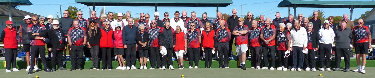 All the bowlers at the 75th Anniversary Famers v Rest Tournament - 23 April 2022